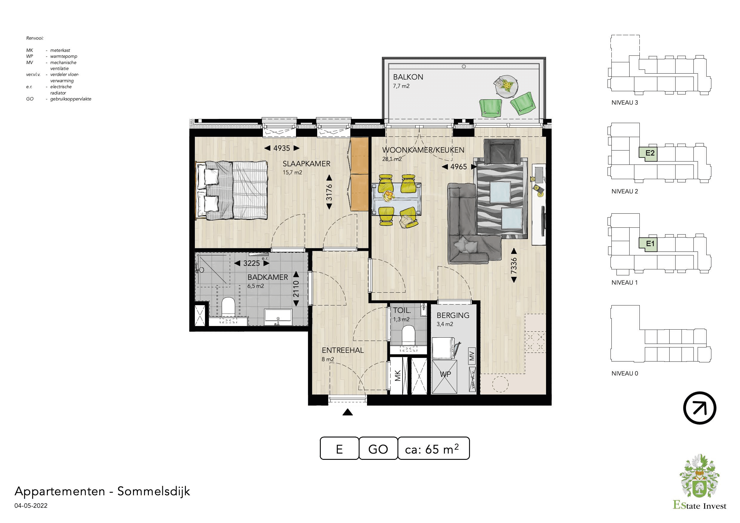 11870 DO 100 Plattegronden VERHUUR 5 E1 En E2